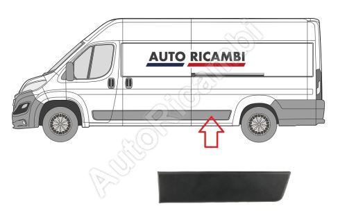 Protective trim Fiat Ducato since 2014 left, in front of the rear wheel