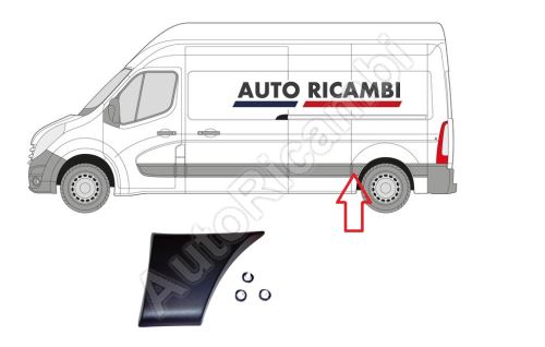 Protective trim Renault Master since 2010 left, in front of the rear wheel