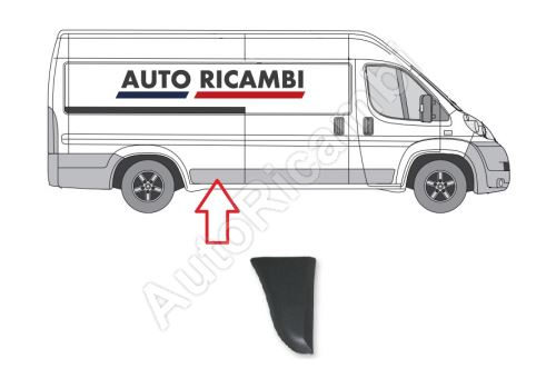 Protective trim Fiat Ducato since 2006 right, in front of the rear wheel