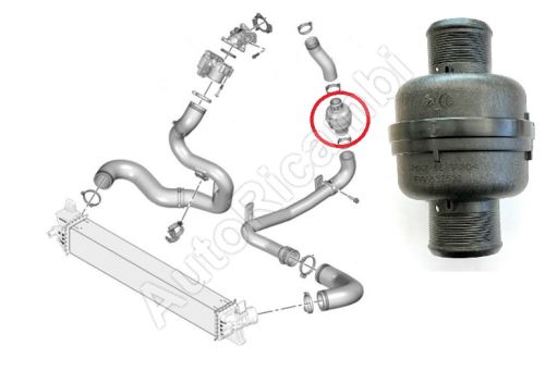 Luftschlauchkupplung Citroën Jumper/Boxer 2.0/2.2 vom Turbolader zum Ladeluftkühler