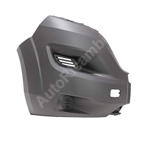 Right bumper Fiat Ducato 2014 grey, without hole for foglamp