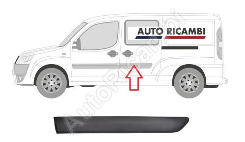 Protective trim Fiat Doblo 2005-2010 left, rear door