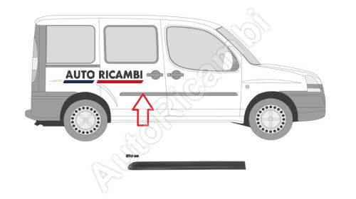 Rammschutzleiste Fiat Doblo 2000-2005 rechts, Hecktür, Schwarz
