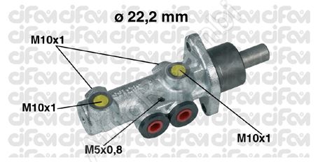 Master brake cylinder Fiat Doblo 2000-05 without ABS 22 mm
