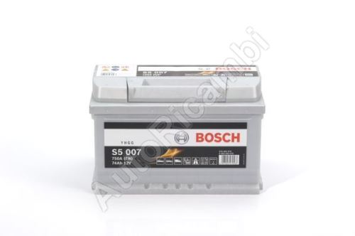 Battery 12V 74Ah/750A Ford Transit since 2000, Custom, Connect, Courier 278x175x175 mm