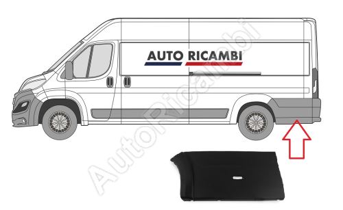 Protective trim Fiat Ducato since 2014 left, behind the rear wheel - without light